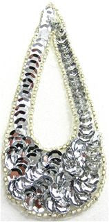 Large Silver teardrop 4”x 1.5”
