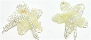 Tiny Star Sets with Iridescent Sequins with Epaulet 1" x 1"