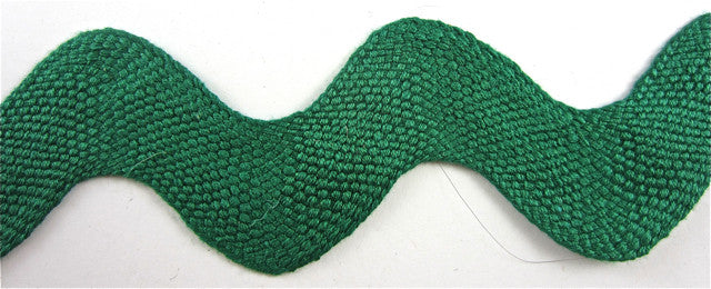 Trim, Green Rick Rack 1.5" Wide, Sold by the Yard