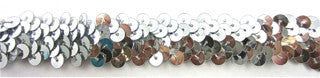 TWO ROW STRETCH SILVER TRIM