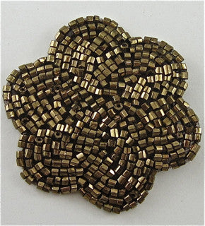 Designer Motif with Bronze Beads 2"x 2”