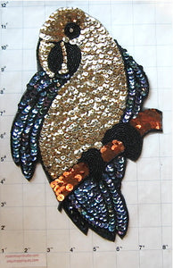 Parrot Gold and Moonlite Sequins and Beads 11" x 7"