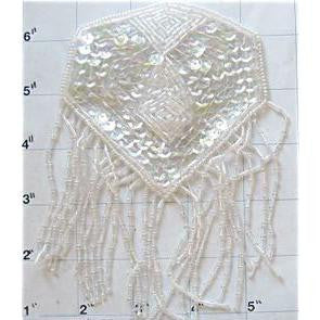 Hombrera Hexagonal - Lentejuelas Iridiscentes - Cuentas 15.24 cm x 10.16 cm