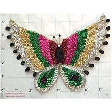Load image into Gallery viewer, Butterfly with Multi-Colored Sequins 7.5&quot; x 7.5&quot;