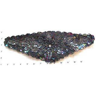 Cinturón de diseño Motif - Lentejuelas Moonlight - Cuentas Moonlight - Diamantes de imitación 14" x 5"