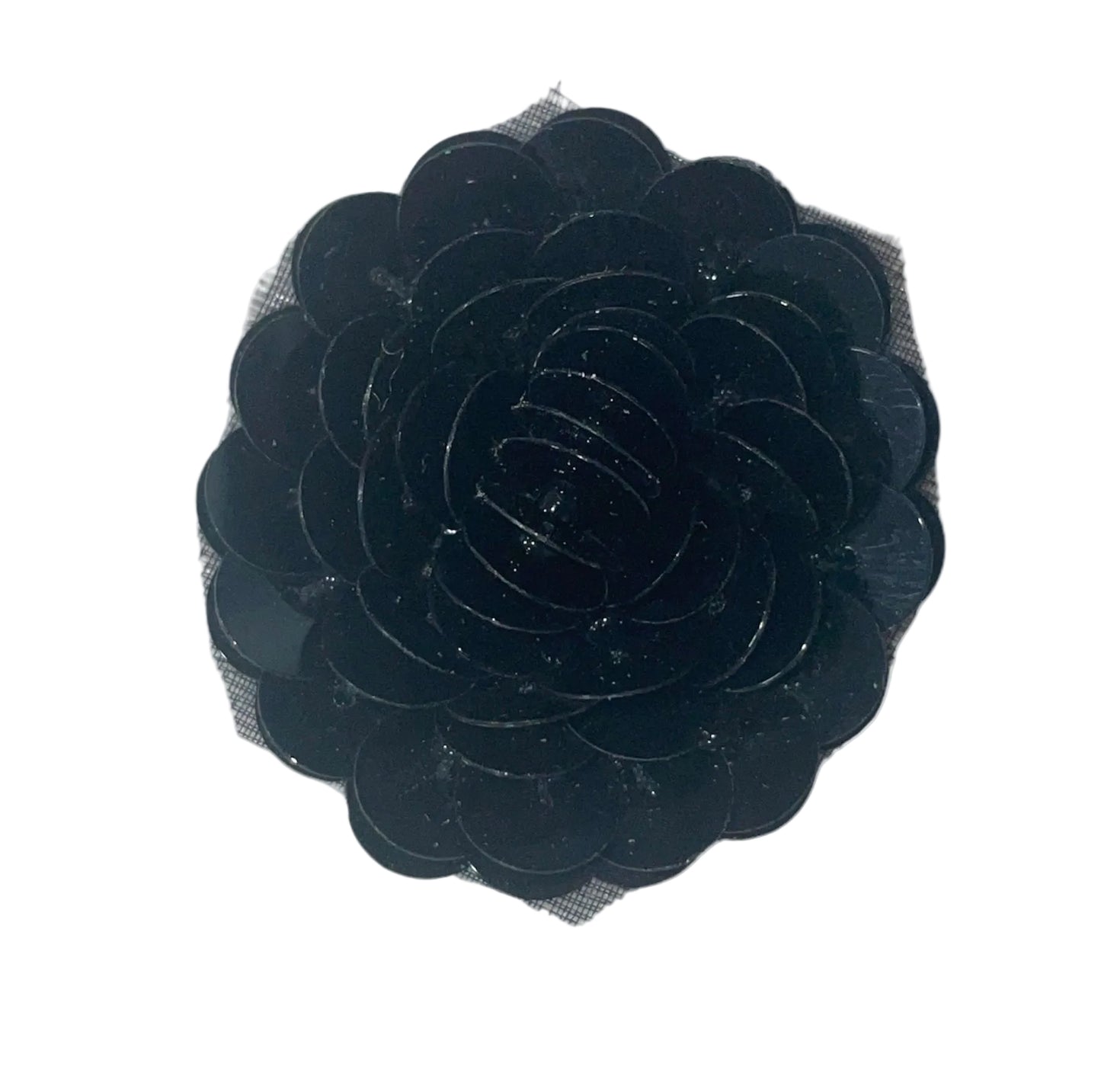Flower - Black High Rise Sequins 1.5"