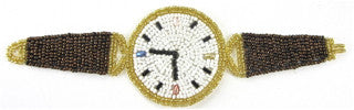Beaded Wrist Watch Appliqué - All Beads 7" x 2"