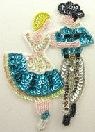 Square Dancing Man and Woman 5.5" x 4"