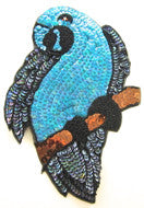 Load image into Gallery viewer, Parrot with Turquoise and Black Sequins and Beads 10&quot; x 6.25&quot;