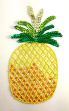 Load image into Gallery viewer, Pineapple with Yellow and Green Sequins and Beads in 2 variants: 10&quot; x 5&quot; &amp;