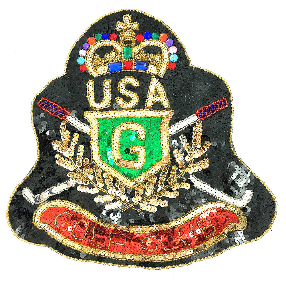 5 PACK Golf Club USA Patch Sequin Beaded 11" x 10" - Sequinappliques.com