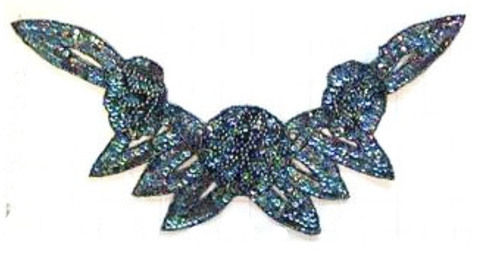 Collar de flores con motivo de diseñador - Lentejuelas Moonlight - Cuentas Moonlight 40.64 cm x 19.05 cm