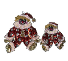 Load image into Gallery viewer, Choice of Size Santa Bear with Multi-Colored Clown Outfit