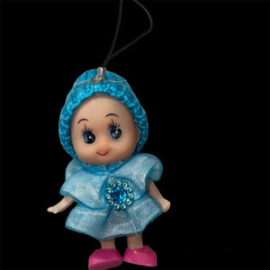 Choice of Color Baby Doll Ornament with Jewels, 3" x 2"