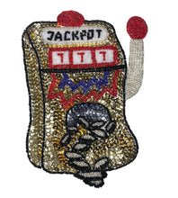 Load image into Gallery viewer, Slot Machine Jackpot 777 with Sequins and Beads 7&quot; x 5&quot;