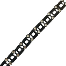 Load image into Gallery viewer, Trim Black Beaded with Rhinestones 1/5&quot; Wide Sold by the Yard