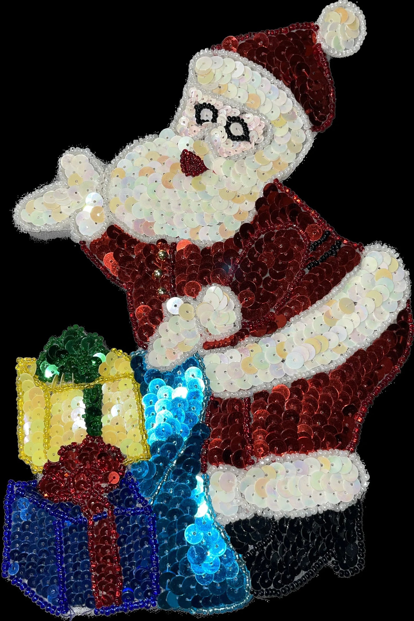 Santa Bending over Presents 9" x 6"