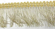 Load image into Gallery viewer, Trim Fringe with Vintage Dark Gold Bullion Thread 1.25&quot; Wide, Sold by the Yard