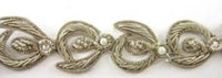 Silver and Gold Bullion Trim With White Pearl Beads 1