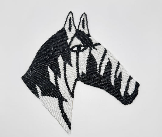 Beaded Zebra Applique