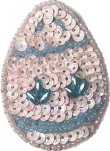 Load image into Gallery viewer, Pink Easter Egg Sequin Beaded 2&quot; x 1.5&quot;