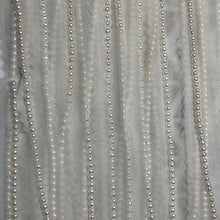 Load image into Gallery viewer, White Pearl Beads with White Netting Trim 1/16&quot;