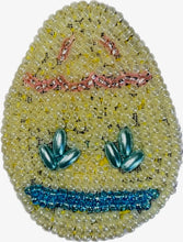 Load image into Gallery viewer, Yellow Easter Egg, All Beads 2&quot; x 1.5&quot;