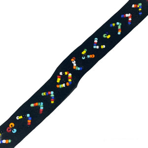 Trim Velvet with Southwestern Beads 18" Length .75" Wide