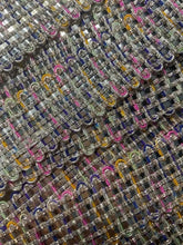 Load image into Gallery viewer, Trim with Multi-Colored Bullion Thread 1&quot; Wide, Sold by the Yard
