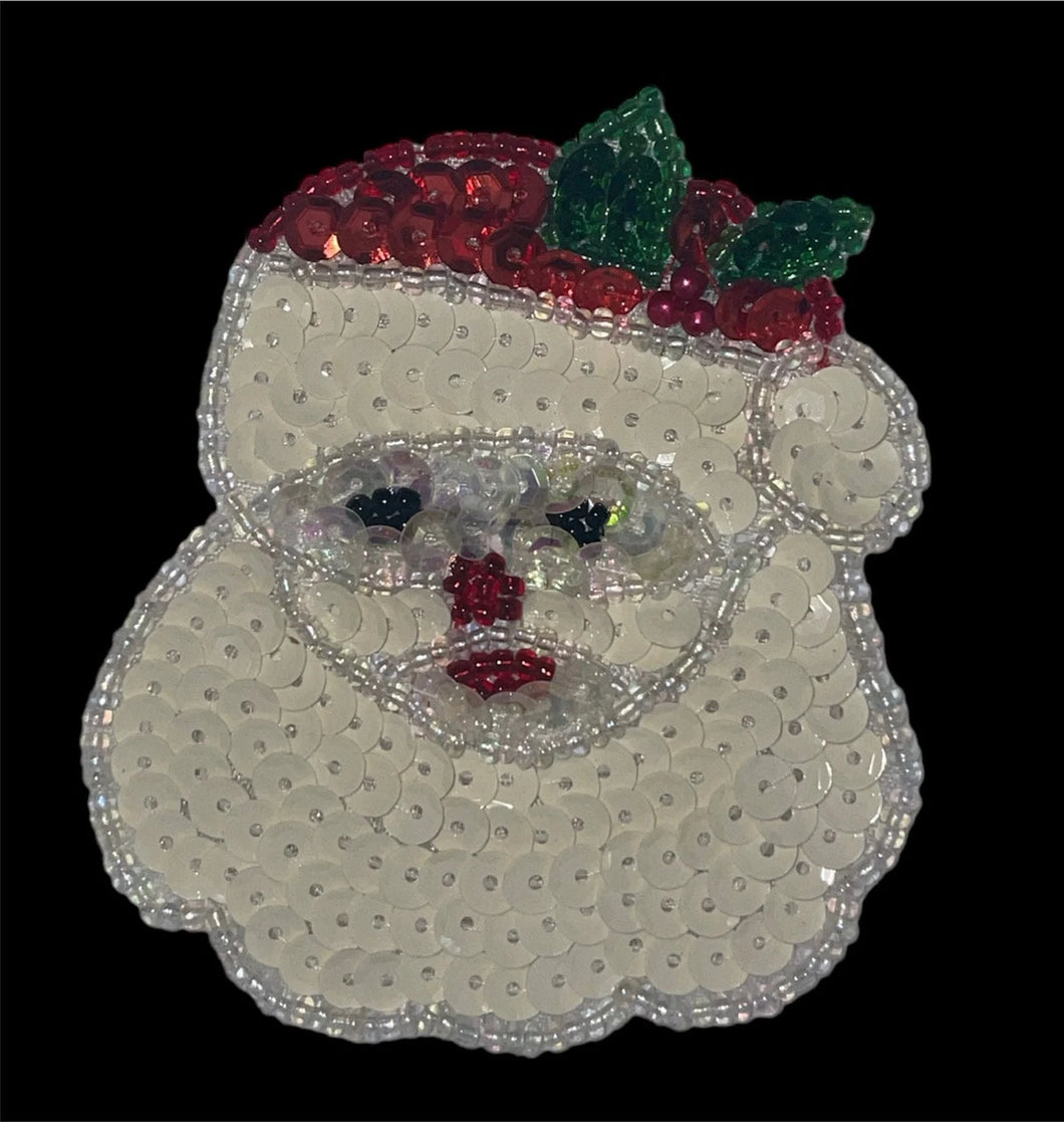 Santa with Beard and Hat Red and White, 3