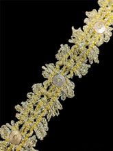 Load image into Gallery viewer, Trim Gold Tinsel With Rhinestones 1&quot;