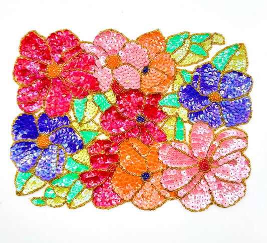 Flowers Multi-Colored 10" x 7"