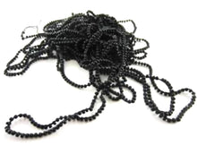 Load image into Gallery viewer, Loose Beads On String Black, 3mm Wide Beads, sold by the yard