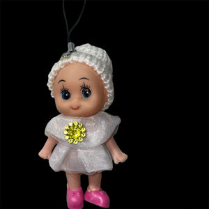 Choice of Color Baby Doll Ornament with Jewels, 3" x 2"