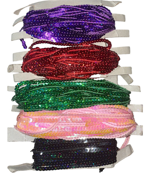 Choice of color Sequin Sold by The Yard 1/4"