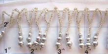 Load image into Gallery viewer, Trim Fringe with Silver Beads 1.25&quot; Wide