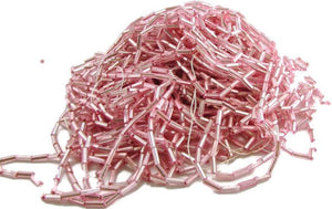 Loose Beads on String Pink 1/4" Wide, 3.6oz Bag