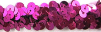 Trim with Fuchsia Sequins Intertwined Elastic Thread 7/8