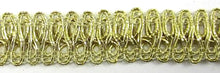Load image into Gallery viewer, Trim with Two Rows Gold Bullion loops 5/8&quot; Wide, Sold by the Yard