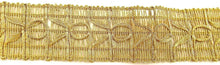 Load image into Gallery viewer, Trim with Three Rows Gold Bullion Thread 1.5&quot; Wide, Sold by the Yard
