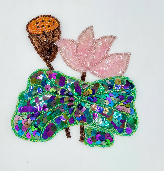 Green Lily Pad Multicolor 5" x 5”