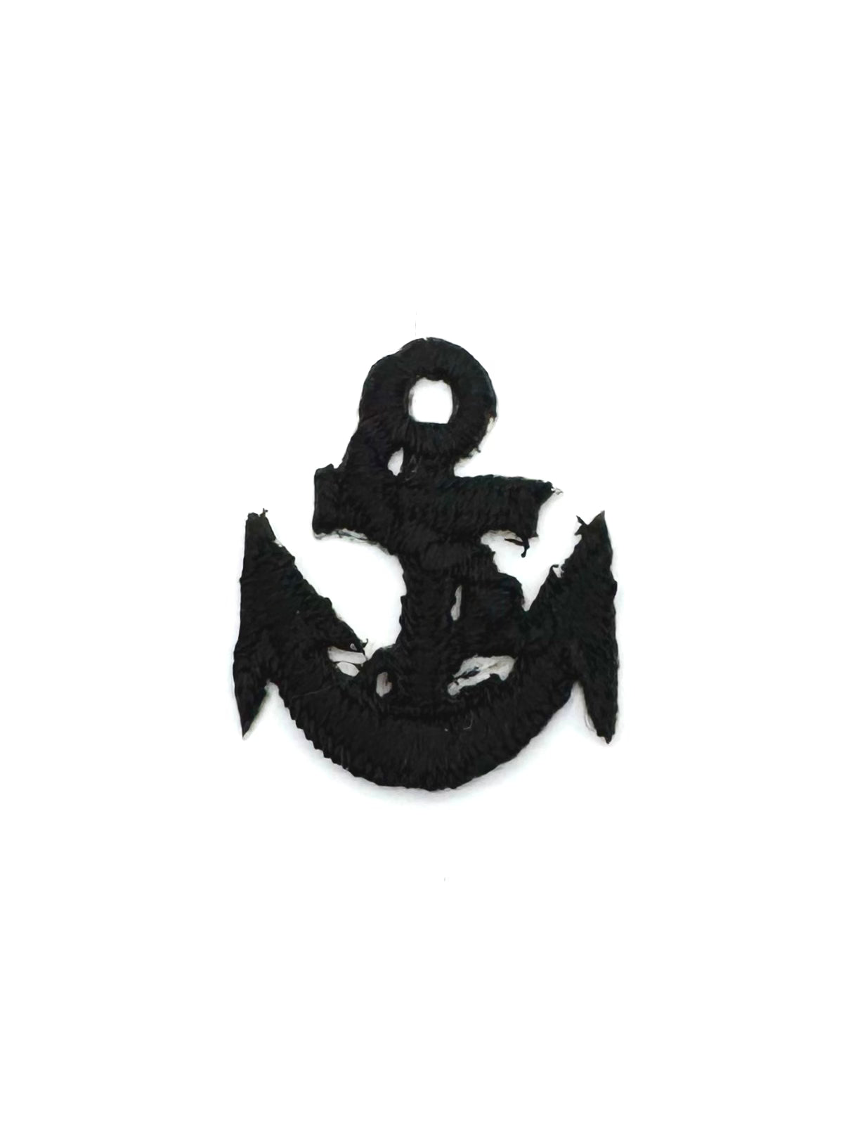 Anchor with Rope Embroidered Iron-On - Choice of Color: Navy Blue or Black 1.5" x 1.25”