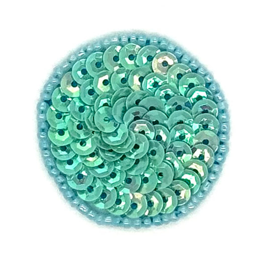 Punto azul cielo iridiscente 1"