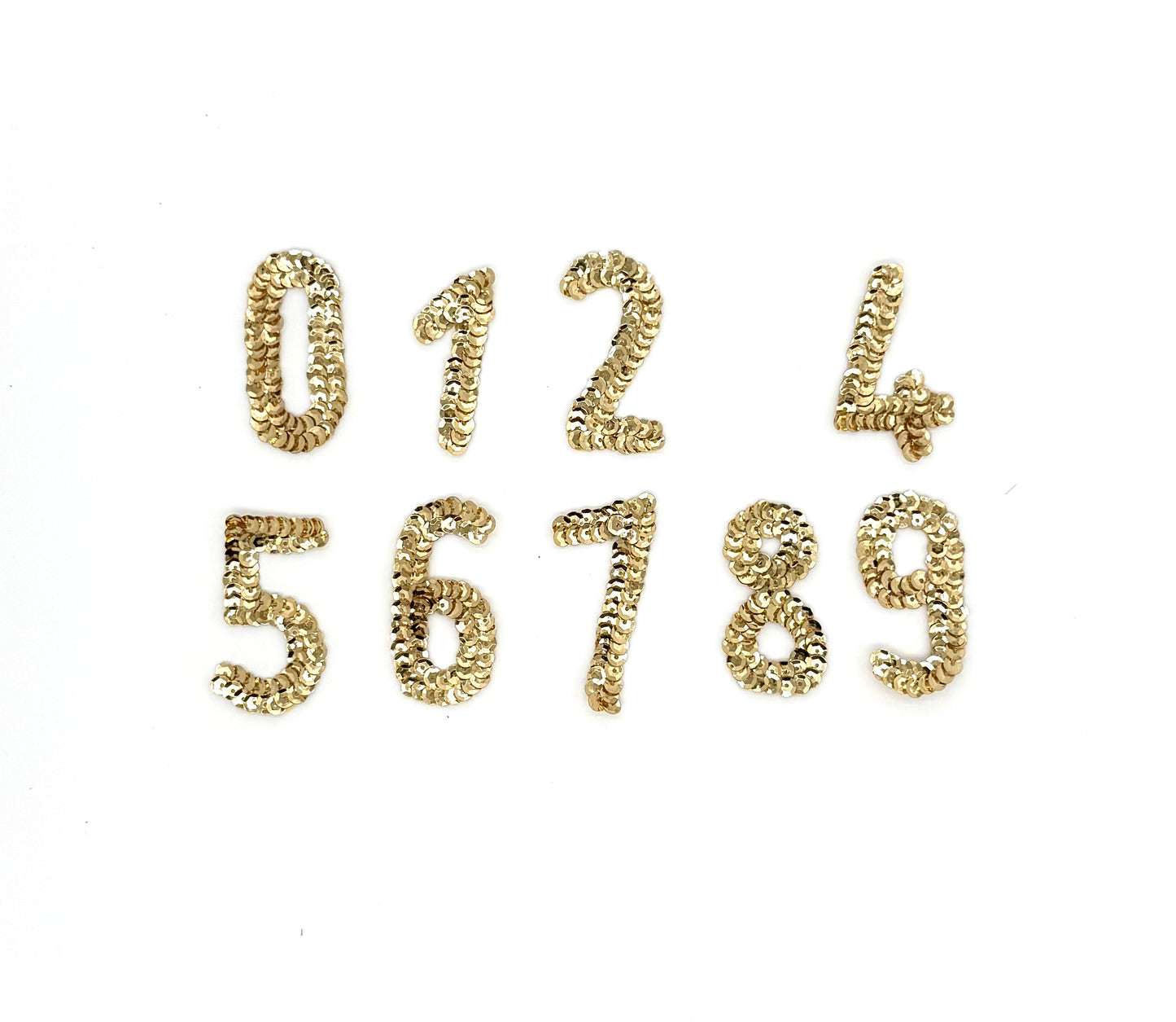 2” Number Appliqué - All Gold Sequins