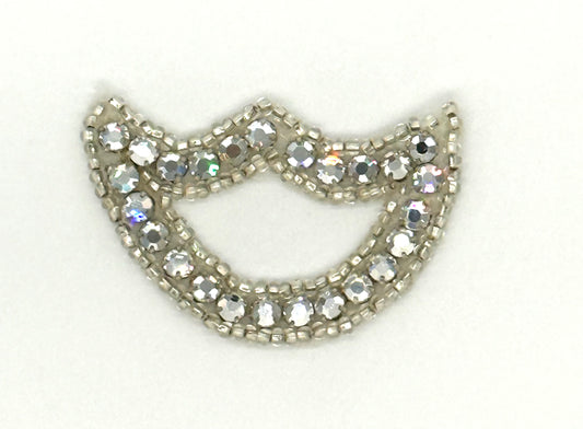 Designer Motif - Rhinestone - Beads 2.5" x 1.5"