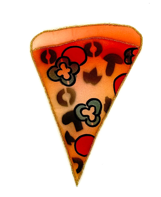 Aplicación Bordada de Rebanada de Pizza 3" x 5"