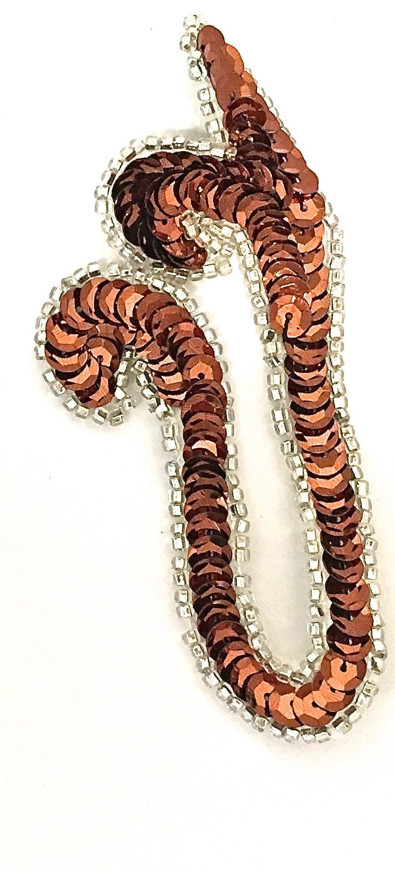 Par de Bronce Torcido Motivo de Diseñador 4" x 2"