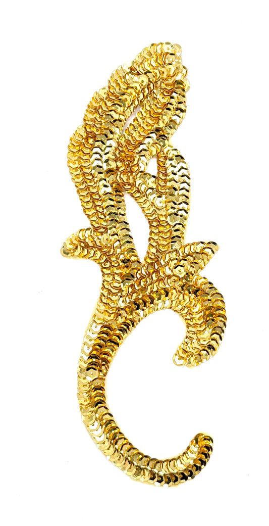 Designer Motif Singles with Gold Sequins 8" x 3.25"