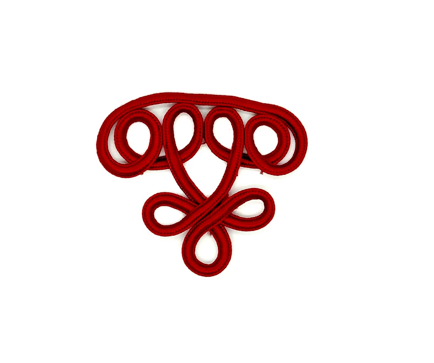Frog Clossure - Passementerie - Red 3”x 2.5”