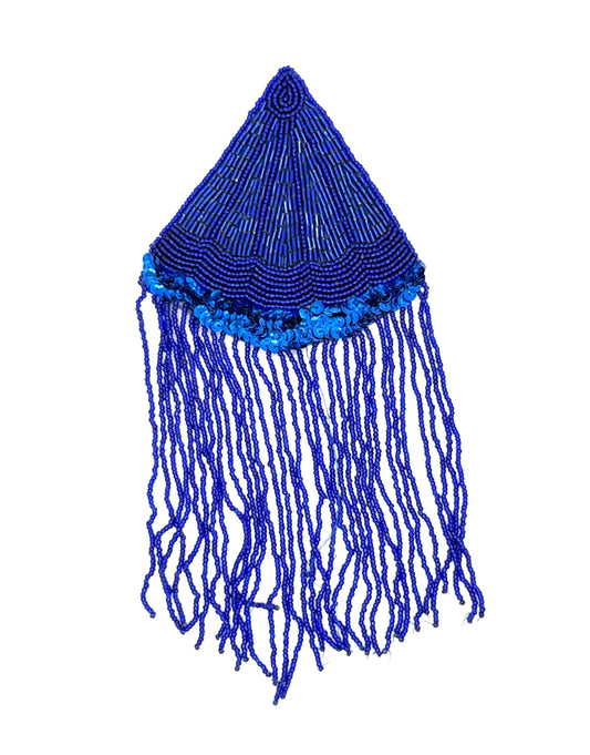 Epaulet - Royal Blue Sequins - Beads 9.5" x 4.5"